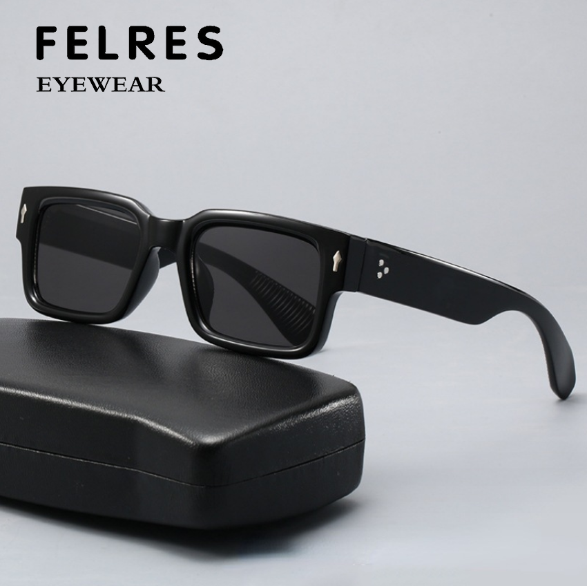 Classic Square Chunky Frame UV400 Sunglasses EYLRIM Thick Frame Square Sunglasses for Women Men Chunky  main image 4