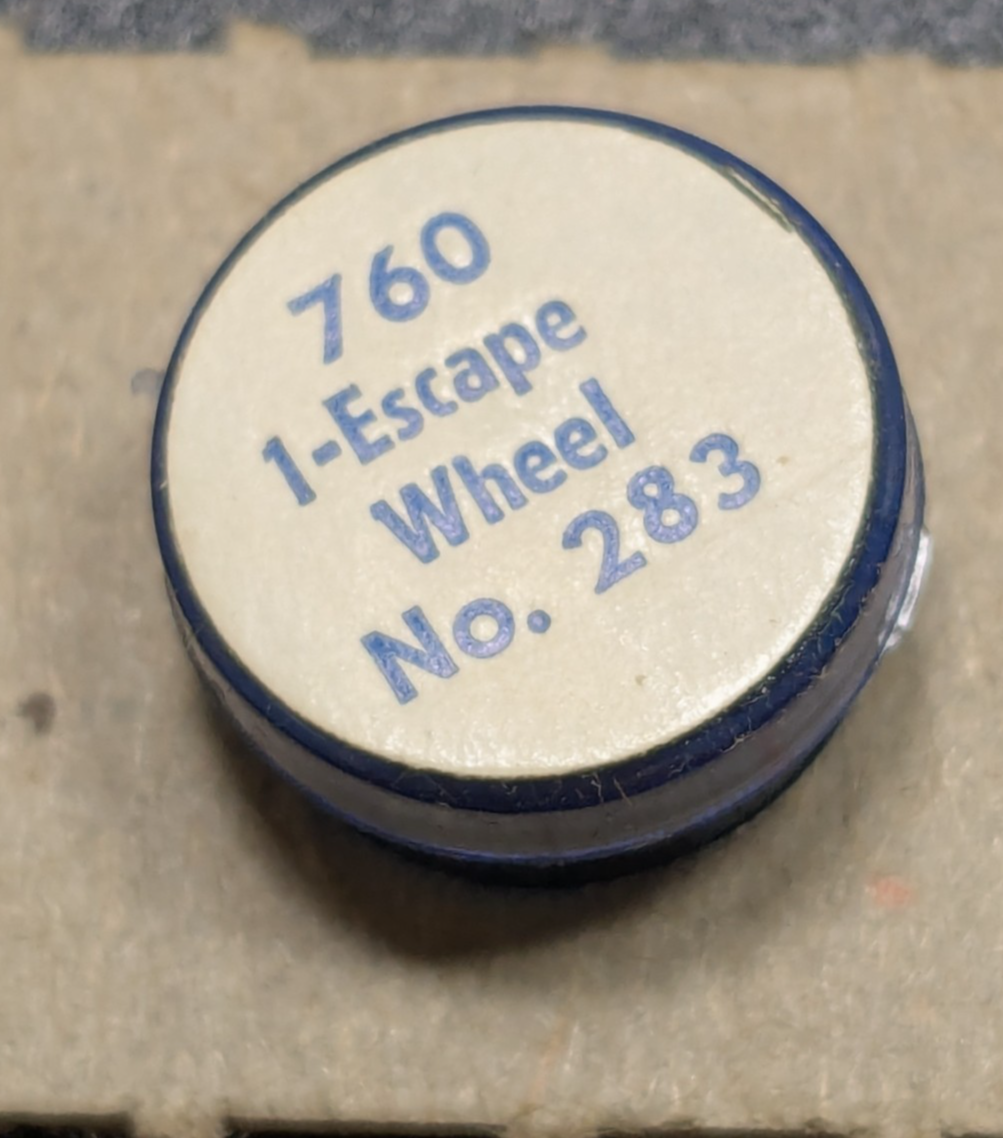 NOS Elgin Cal. 760 - Escape Wheel - Watch Movement Part # 283