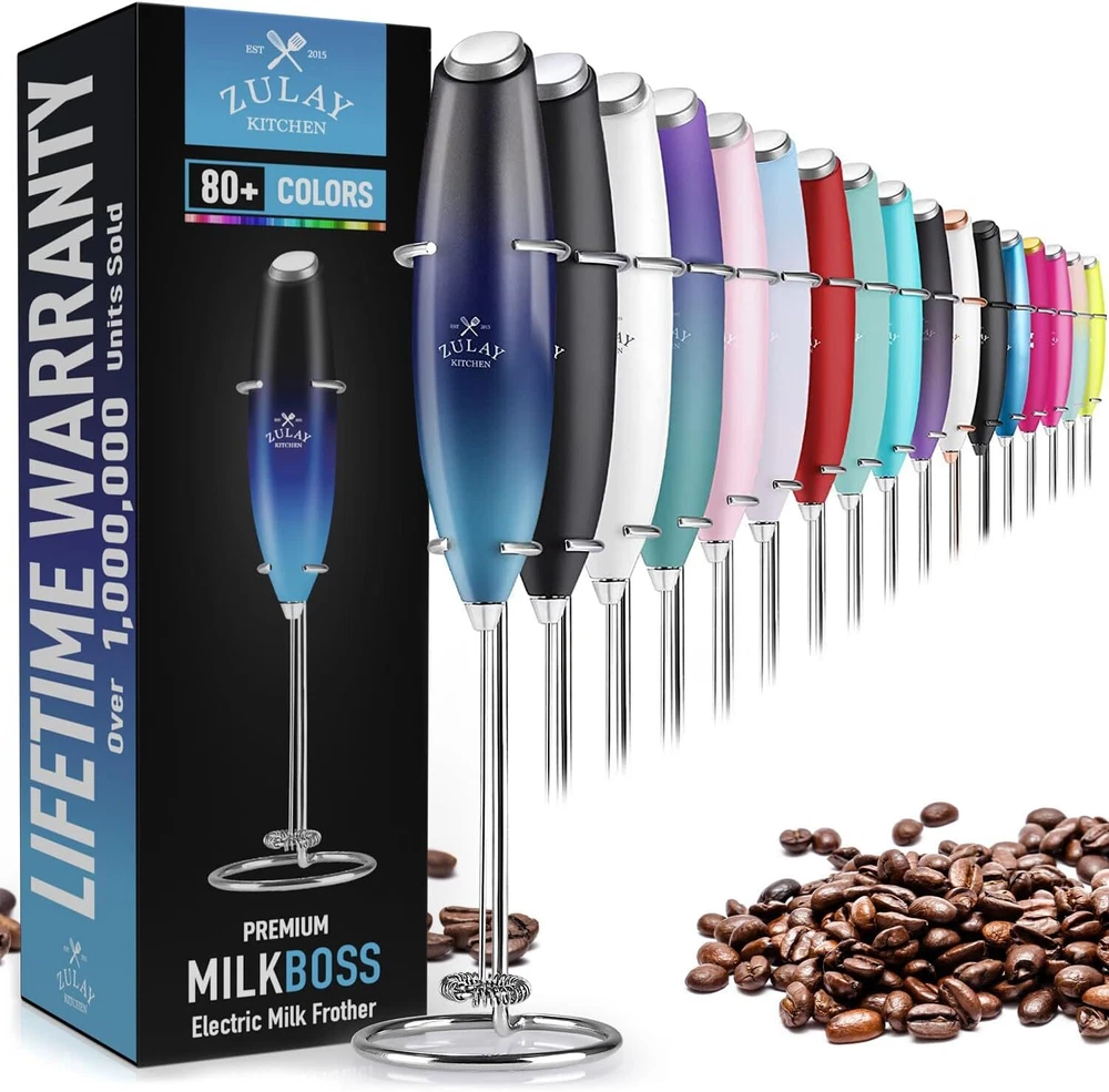 Milk Frother Handheld Foam Maker Whisk Drink Coffee Mixer Milk Mixer Mini Foamer