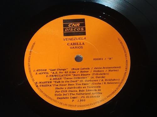 Cabilla Rare Compilation of European Thrash Metal Bands Vinyl Lp SLAYER KREATOR - Picture 9 of 9