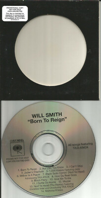 WILL SMITH Born to Reign Different Packaging DIE CUT SLEEVE ADVNCE PROMO CD USA