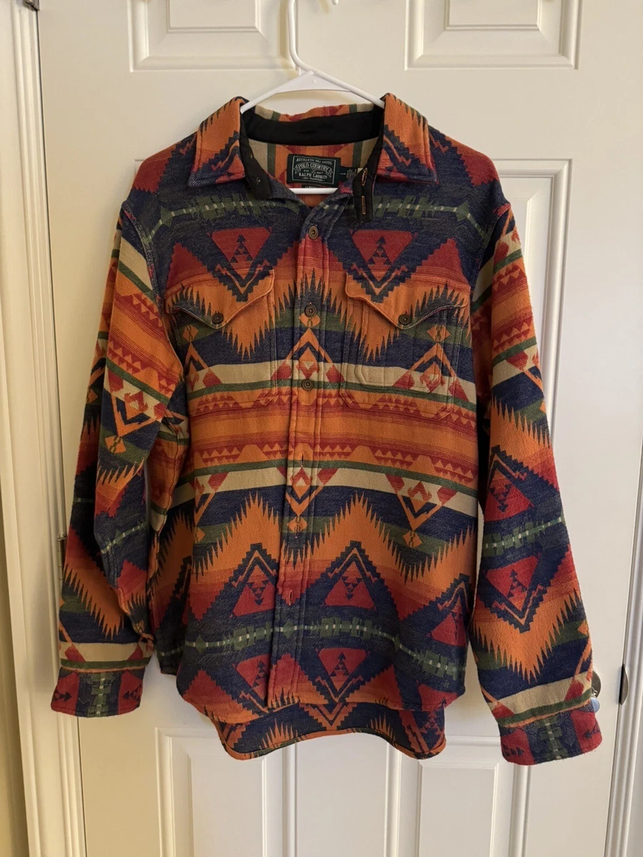 RRL Ralph Lauren Discontinued Western Navajo Shirt Men s Size L NWT