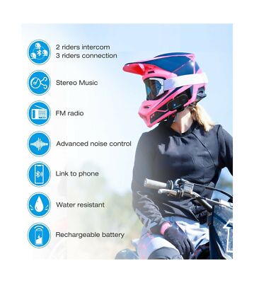 bike helmet 2-way radio Mountain Lab RideSYNC2 Two Rider Communications System 54 centimeters Two-Way Helmet Communication Systems -