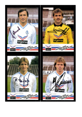 Sammlung Autogrammkarten SV Waldhof Mannheim 1985-86 - 11 Stück Original Signiert