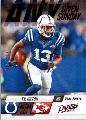 2022 PRESTIGE ANY GIVEN SUNDAY XTRA POINTS RED #19 T.Y. HILTON 414/449