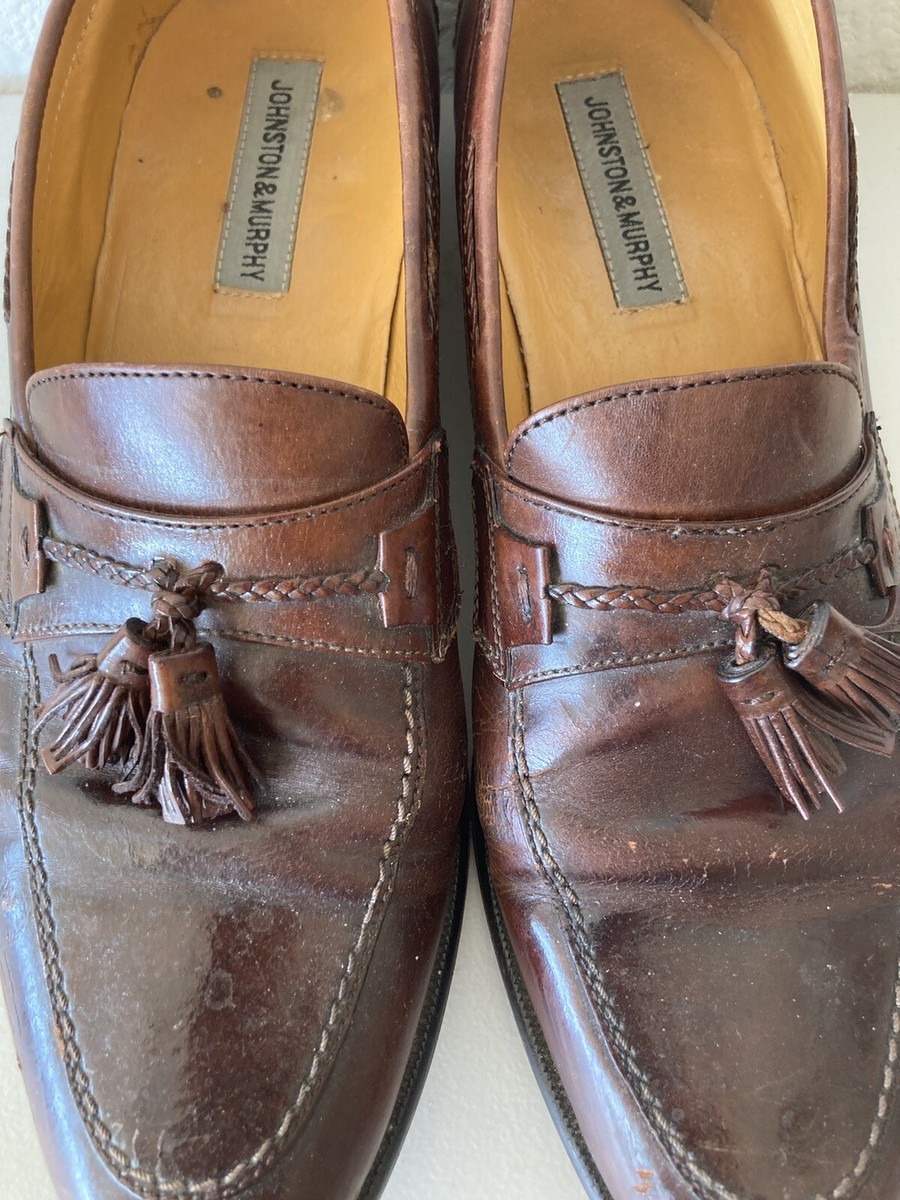 Johnston & Murphy Mens Hayes Tassel Dress Loafers Brown Size  display picture 3