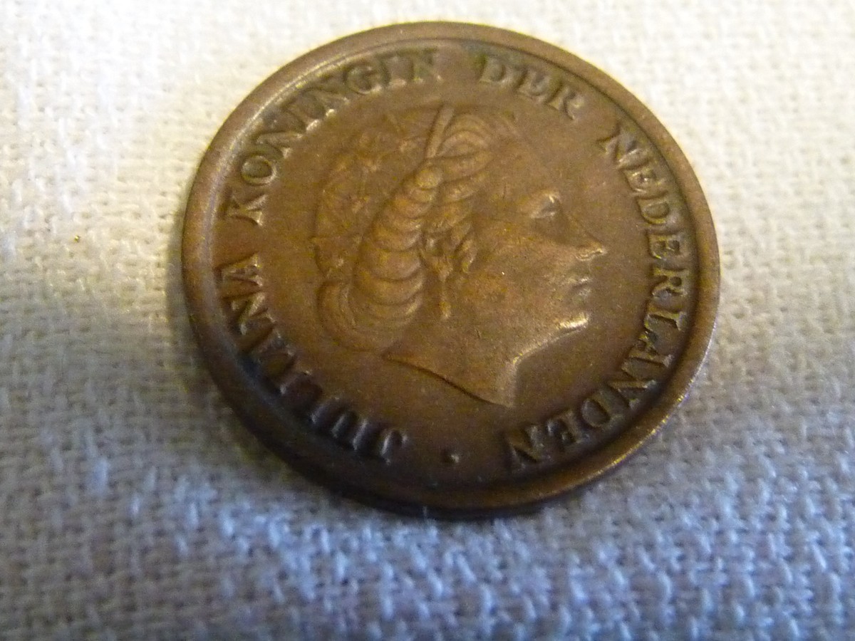 1954 Netherlands One 1 Cent Juliana Koningin Der Nederlanden coin