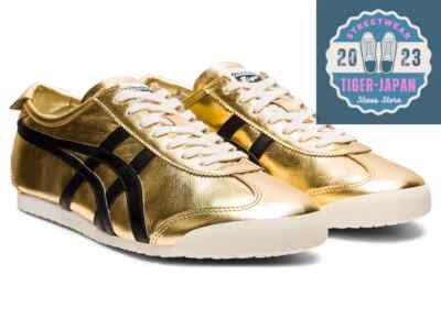 Onitsuka Tiger MEXICO 66 1183B566 200 PURE GOLD BLACK Unisex Shoes 