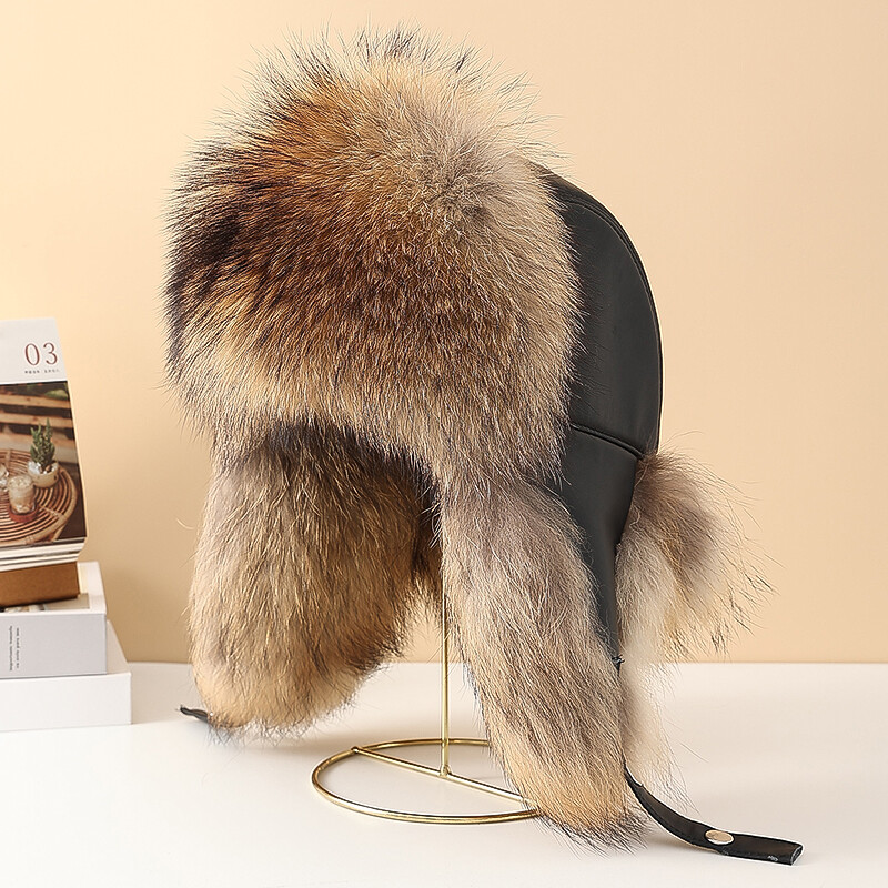 Real fox Fur and leather Russian hat size XXS il_fullxfull.2700012750_3f3g.jpg main image 2