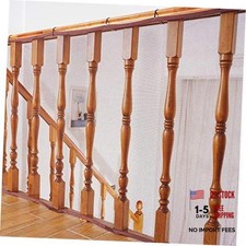Banister Guard for Baby - 15ft x 3ft, Child 180x36 Inch Pack of 1 Dark Brown