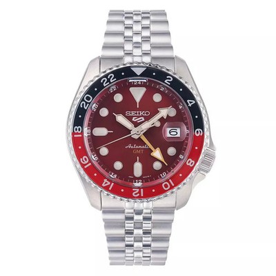 Seiko 5 SKX Automatic SSK031 GMT Sports Series Red Stainless Steel