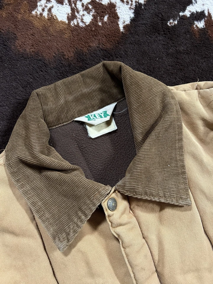 Abrigo De Colección Llavero Imperial Marrón Lona Trabajo Granja Camionero Chaqueta Para Hombres Grande Foto 2 de 4