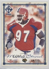 2001 Pacific Private Stock Blue Framed /75 Marcus Stroud #132 Rookie RC