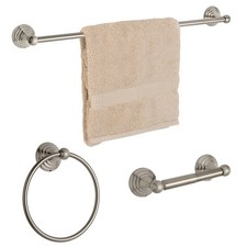 7500-SN-3PC Bel-Series Bathroom Hardware Set, Satin Nickel, 3-Piece Set, with...