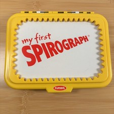 Vintage 1990s Playskool My First Spirograph Yellow Travel Case Set Complete