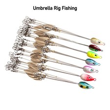 5/1 Pcs Rig 5 Arms 4 Blades Umbrella Rig Fishing Lures Bait Bass Crappie
