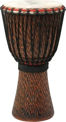 12 inch. Supremo Select Chiseled Orange Series - Rope-Tuned Djembe