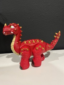 2008 Red Spike Jr . The Ultra Dinosaur Mattel Imaginext 14β Roars & Walks