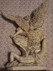 Vintage St Michael Archangel Statue Satan's Defeat Revelation 20:1-3 12.5" Large — photo 4