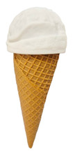 Play Food Vintage MTC Vanilla Ice Cream Cone Near Mint