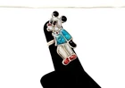 VINTAGE ZUNI ZUNITOONS FULL BODY DISNEY MICKEY MOUSE STERLING SILVER RING,5
