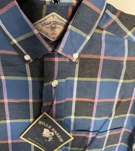 Bills Khakis Men’s Size Small Tailored Fit Plaid Casual Shirt. Multicolor. New. - Picture 5 of 5