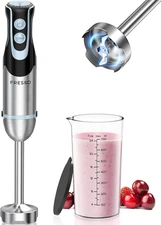Immersion Handheld Blender 500W with 700Ml Beaker, 12-Speed & Turbo Mode Hand Bl