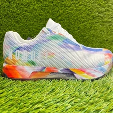 Nobull Pride Rainbow Womens Size 8.5 White Running Cross Training Shoes Sneakers