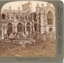 SCOTLAND, Melrose Abbey, Melrose--Underwood Stereoview S22