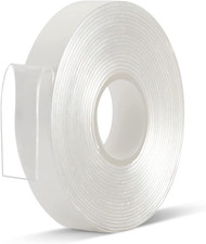 Heavy Duty Double Sided Tape - 1/2 in X 10 Ft Clear Adhesive Pack of 1 Roll 