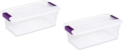 6 Quart Clearview Latchtm with Sweet Plum Handles, Pack of 2 Containers