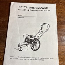 DR Trimmer Mower PRO Quantum Standard Walk-Behind Tractor Owner & Parts Manual
