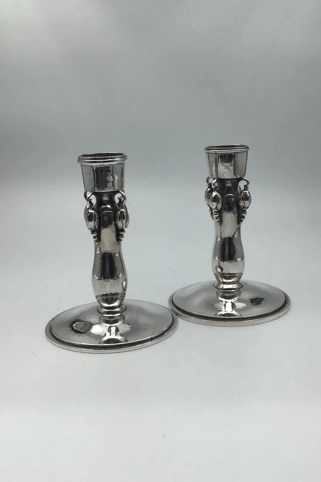 Candelabros Magnolia Georg Jensen Plata de Ley Nº 2 (1925-1933) (2) Foto 3 de 4