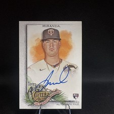 2022 Topps Allen & Ginter Jose Miranda #FA-JM On-Card Rookie Auto Twins. rookie card picture