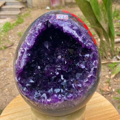 7.93LB Natural amethyst Dinosaur egg Quartz Crystal specimen healing
