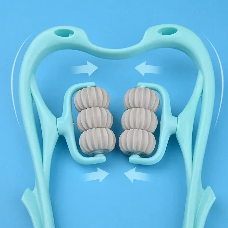 Multifunctional Manual Six-wheel Neck Massager Massage Relieve Roller Massage To - Image 3 of 4