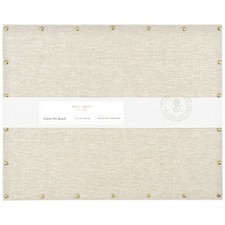 Sugar Paper Essentials 16"x20" Fabric Pin Board: Wall Mount Bulletin Board, Flax