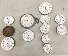 Lot Of 12 Pocket Watch Movements Used - Non Working