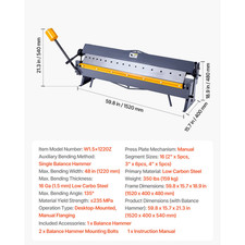 48 In Box And Pan Brake 0-135 16 Ga Sheet Metal Bending Brake Bender 16 Fingers 48 In Box And Pan Brake 0-135 16 Ga Sheet Metal Bending Brake Bender 16 Fingers