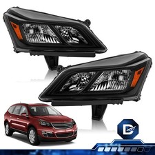 Driveforge For 2013-2017 Chevy Traverse Black Headlights Assembly Sets Lhrh Driveforge For 2013-2017 Chevy Traverse Black Headlights Assembly Sets Lhrh
