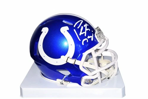 Peyton Manning Signed Indianapolis  Flash Mini Football Helmet  Fanatics Cert