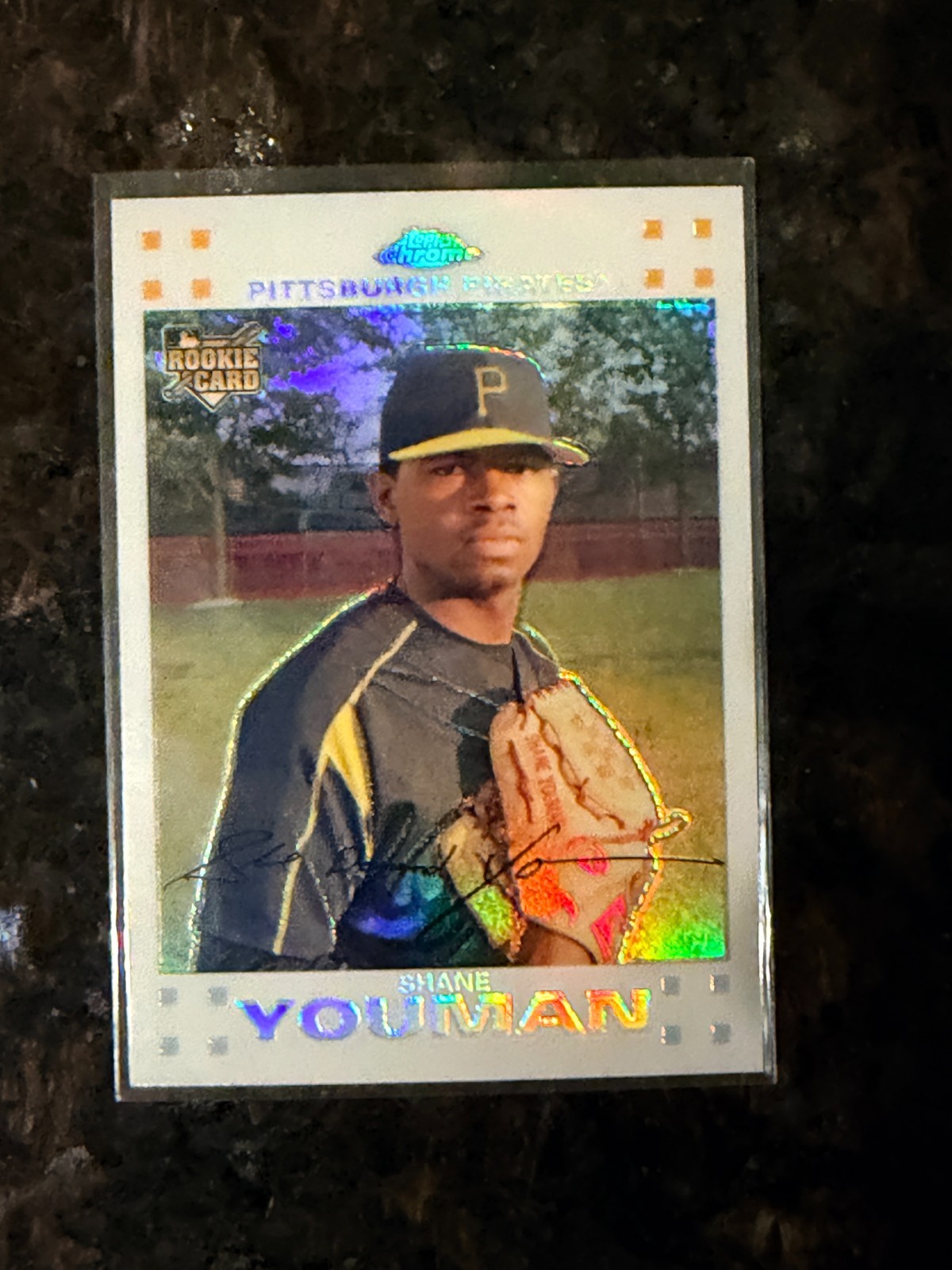 2007 Topps Chrome WHITE REFRACTOR Pirates SHANE YOUMAN Rookie #305 /660
