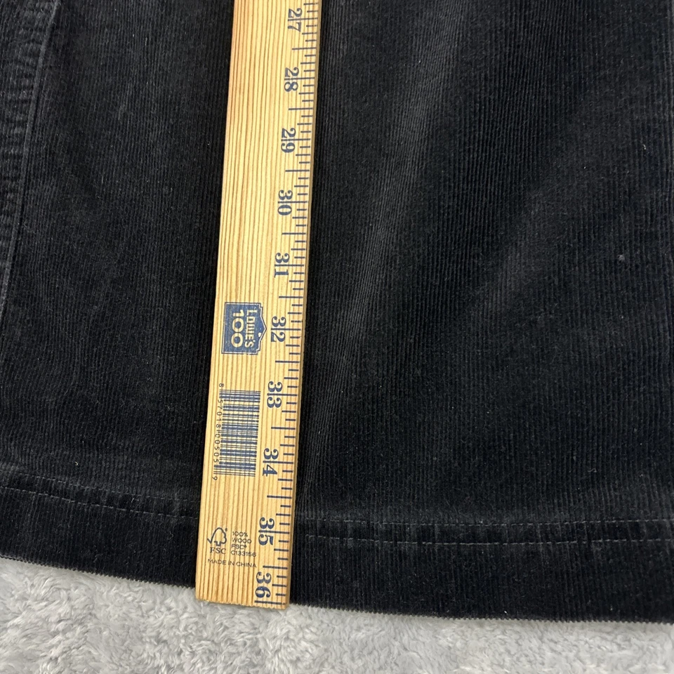 复古 Jones New York 运动灯芯绒长裙女式 14 码黑色 Y2K — 第 4/4 张图片