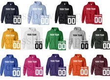 CUSTOM Hooded Sweatshirt Personalized ANY COLOR Name Number Team HOODIE Football