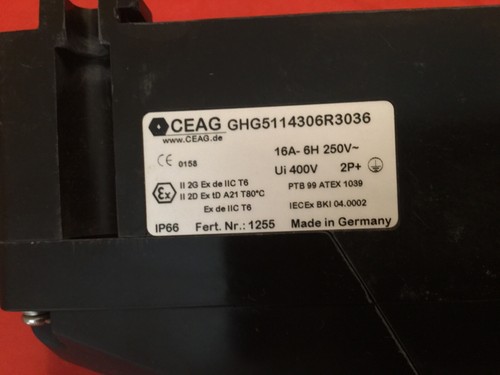 EATON GHG5114306R3036 Ex-socket Wall Socket 16A (No Box) - Picture 3 of 4