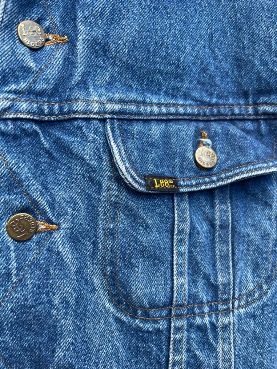 Vintage Lee Storm Rider Large 46 Blue Denim Button Jacket Vintage Lee Storm Rider Large 46 Blue Denim Button Jacket