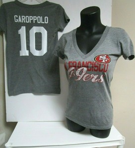 GAROPPOLO SAN FRANCISCO 49ERS TEAM NFL WOMANS JERSEY BLING SHIRT NEW SMALL EV | eBay