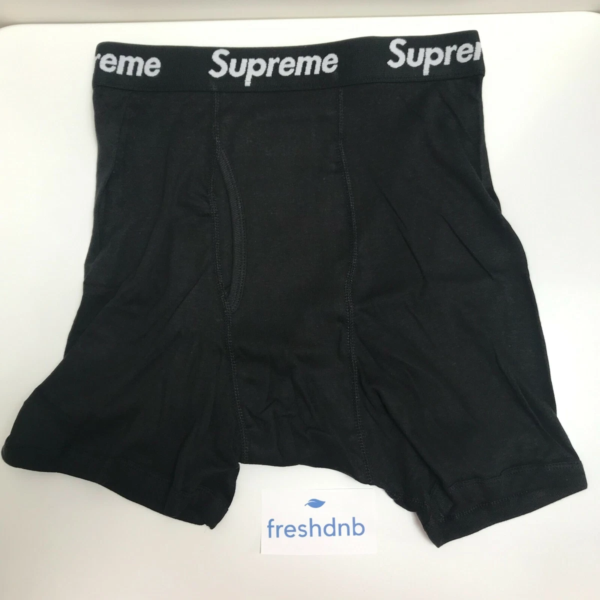 Supreme Hanes Boxer Briefs - Black - Small - 1 Pair - TRUSTED SELLER