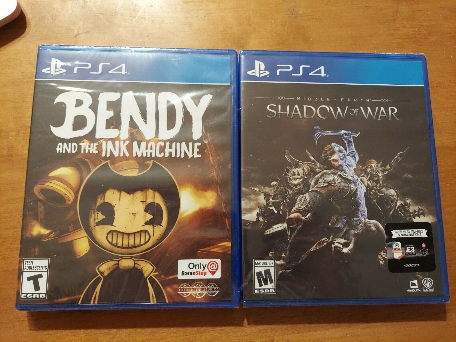 LOT of 2 PS4 Playstation 4 Bendy and the Ink Machine GAMESTOP Shadow of War | eBay