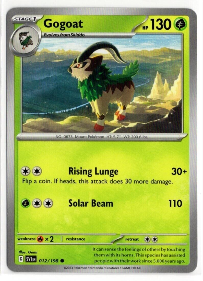 Pokemon - Scarlet & Violet Base Set - 012/198 Gogoat - NM/M